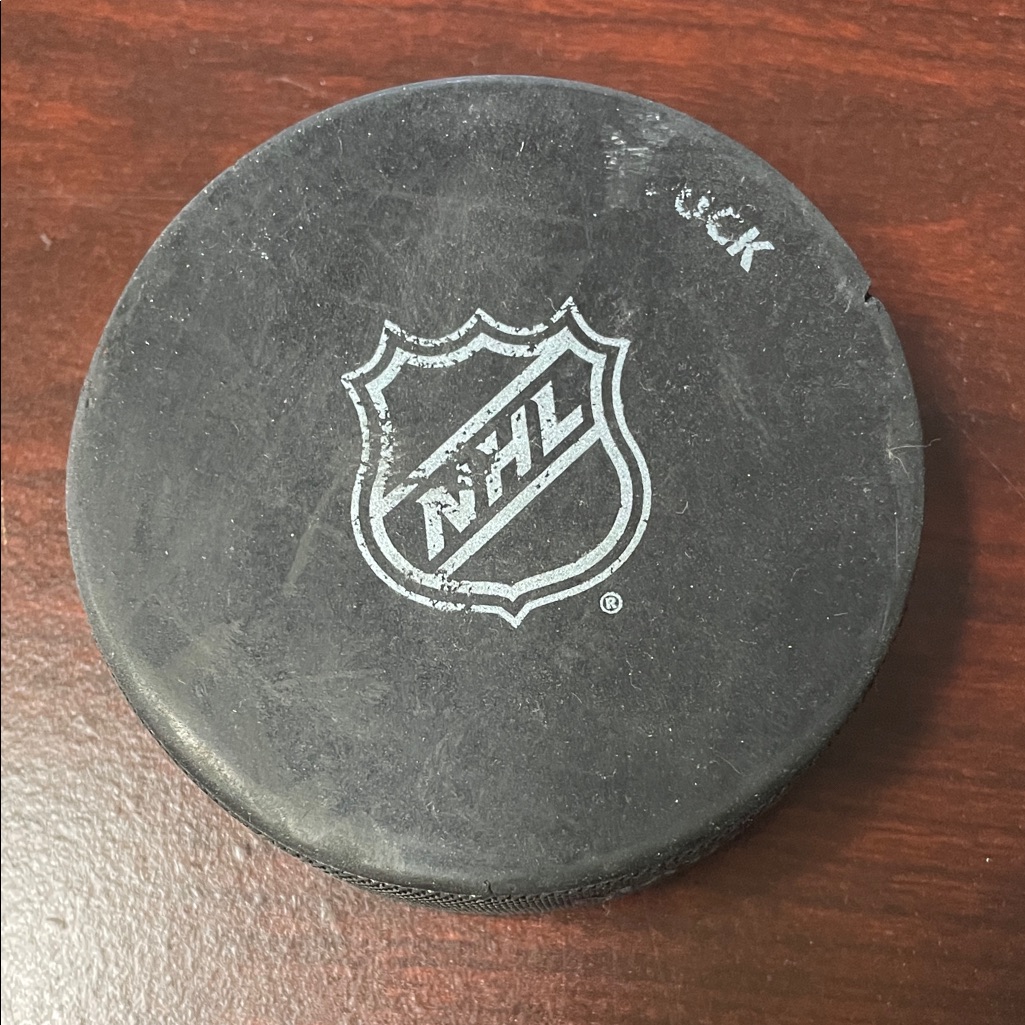 Game Used Nhl Warmup Puck